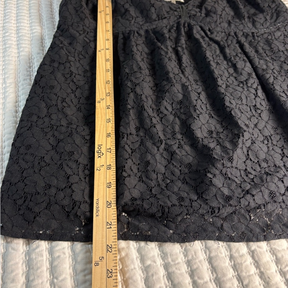 Metro 7‎ Black Floral Lace Cami Tank Top XL (16/18) Lined Cottagecore Boho Goth - Picture 6 of 7